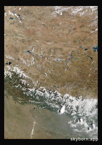 The Earth on 4 June 2014 · Himalaya and Tibet