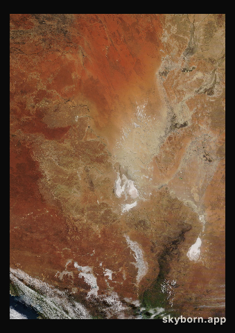 The Earth on 7 July 2014 · Lake Eyre, Australia