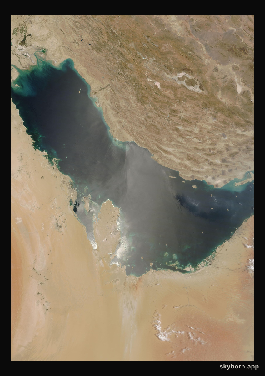 The Earth on 9 July 2014 · Persian Gulf