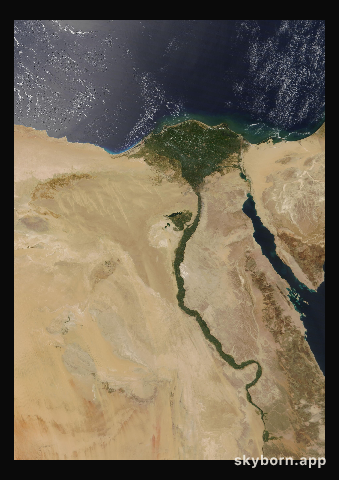 The Earth on 16 July 2014 · Nile Delta and Sinai