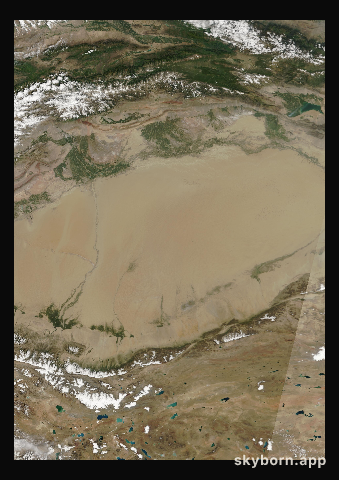 The Earth on 23 July 2014 · Taklamakan Desert