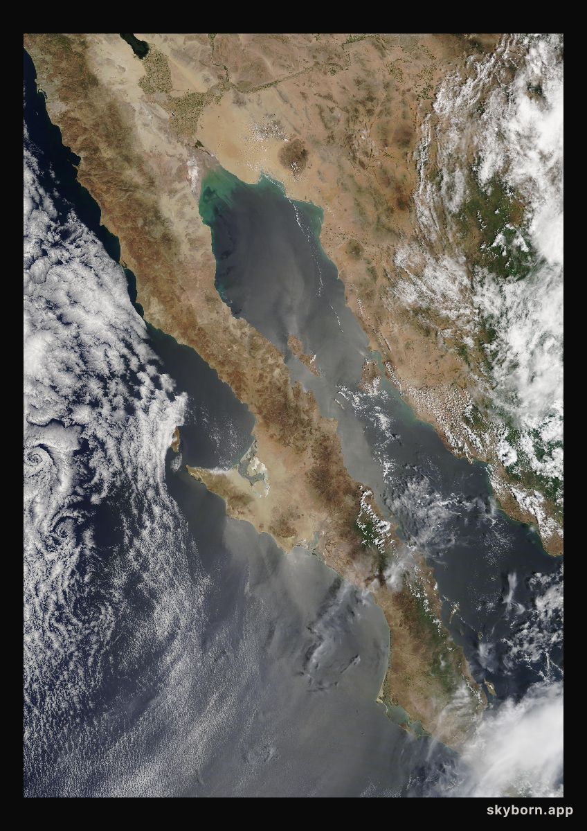 The Earth on 7 August 2014 · Baja California