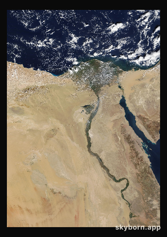 The Earth on 15 October 2014 · Nile Delta and Sinai