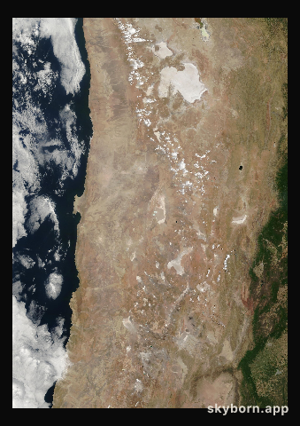 The Earth on 5 December 2014 · Atacama and the Andes