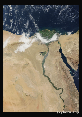 The Earth on 6 December 2014 · Nile Delta and Sinai