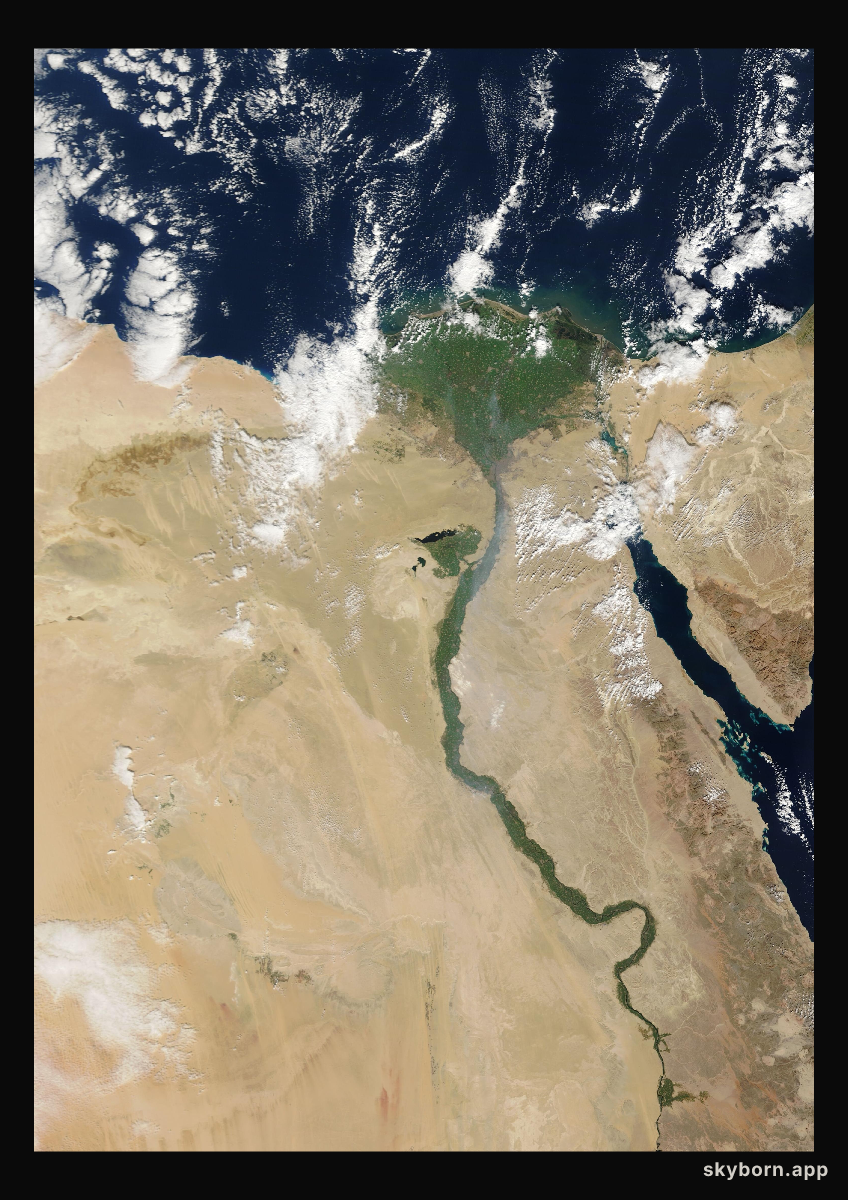 The Earth on 15 December 2014 · Nile Delta and Sinai