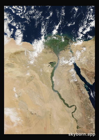 The Earth on 15 December 2014 · Nile Delta and Sinai