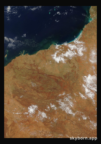 The Earth on 24 December 2014 · Pilbara, Western Australia