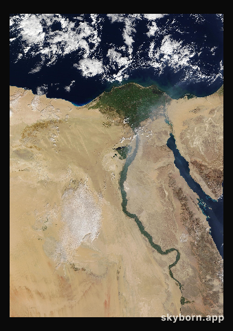 The Earth on 27 December 2014 · Nile Delta and Sinai