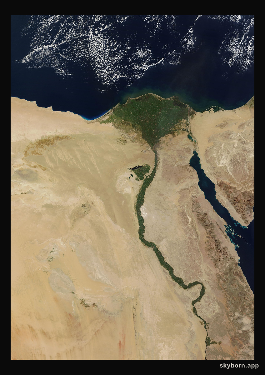 The Earth on 29 December 2014 · Nile Delta and Sinai