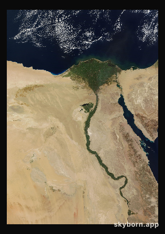 The Earth on 29 December 2014 · Nile Delta and Sinai