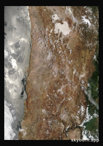 The Earth on 31 December 2014 · Atacama and the Andes
