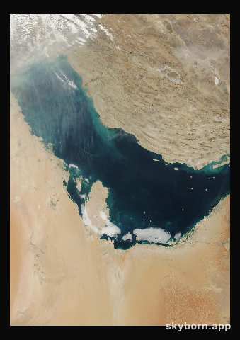 The Earth on 7 January 2015 · Persian Gulf