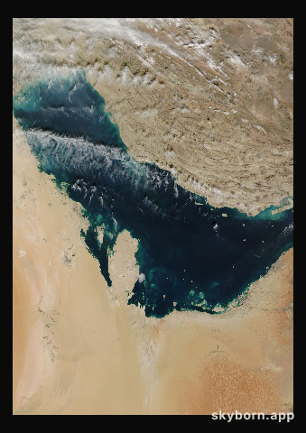The Earth on 28 January 2015 · Persian Gulf