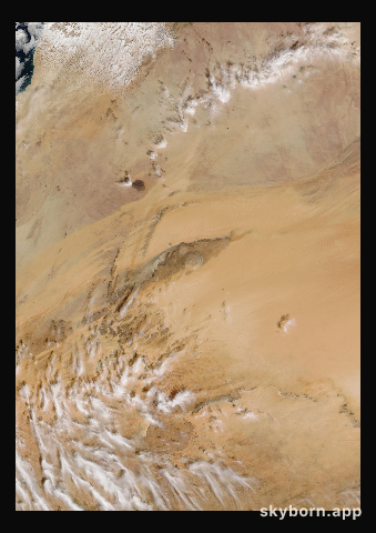 The Earth on 1 February 2015 · Eye of the Sahara, Mauritania