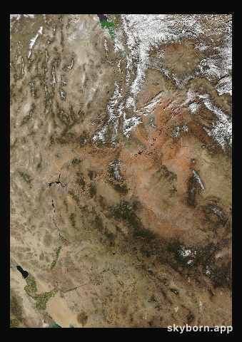 The Earth on 10 February 2015 · Colorado Plateau