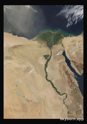 The Earth on 27 February 2015 · Nile Delta and Sinai