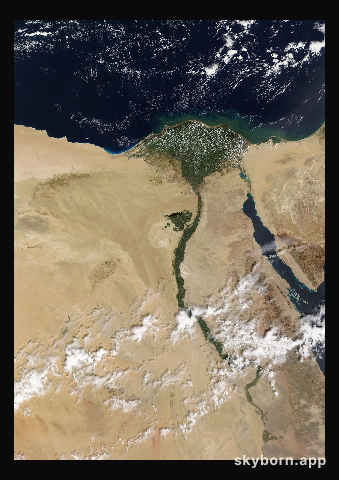 The Earth on 1 March 2015 · Nile Delta and Sinai