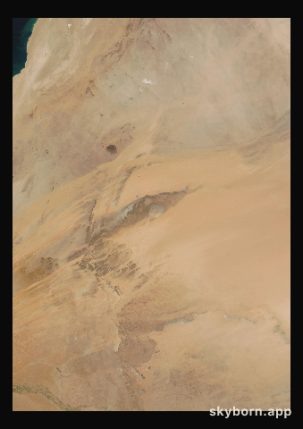 The Earth on 5 March 2015 · Eye of the Sahara, Mauritania
