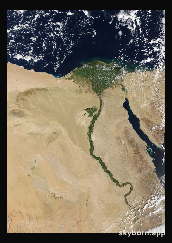 The Earth on 12 March 2015 · Nile Delta and Sinai