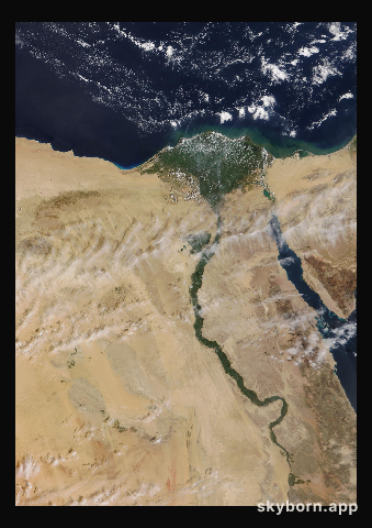 The Earth on 13 March 2015 · Nile Delta and Sinai