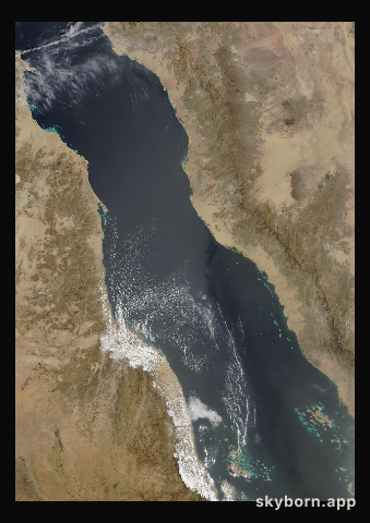 The Earth on 14 March 2015 · Red Sea
