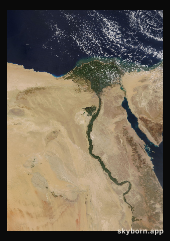 The Earth on 22 March 2015 · Nile Delta and Sinai