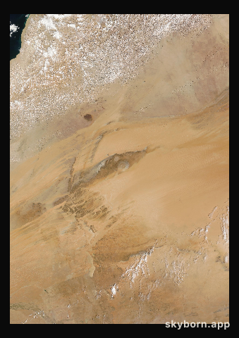 The Earth on 23 March 2015 · Eye of the Sahara, Mauritania