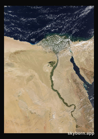 The Earth on 4 April 2015 · Nile Delta and Sinai