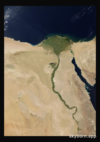 The Earth on 6 April 2015 · Nile Delta and Sinai