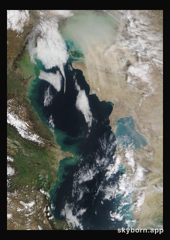 The Earth on 8 April 2015 · Caspian Sea