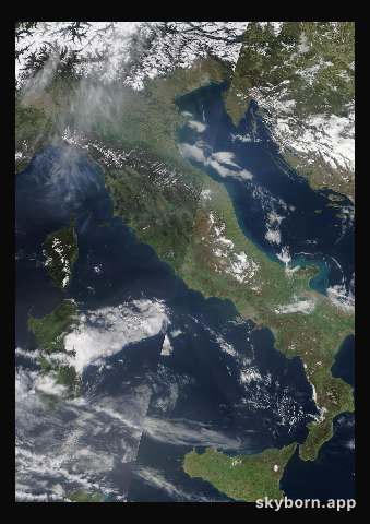 The Earth on 12 April 2015 · Italy and the Adriatic