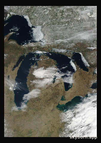 The Earth on 17 April 2015 · Great Lakes