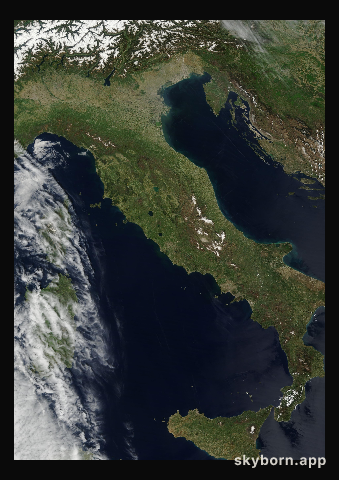 The Earth on 22 April 2015 · Italy and the Adriatic
