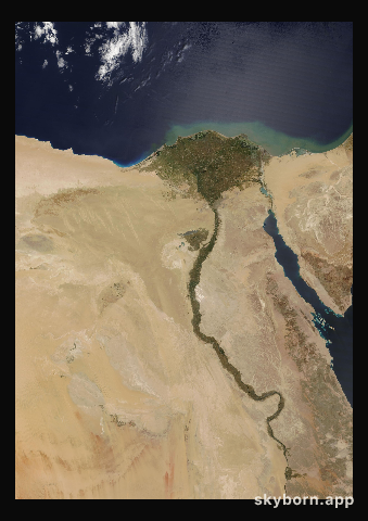 The Earth on 25 April 2015 · Nile Delta and Sinai