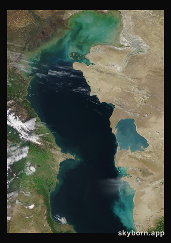 The Earth on 27 April 2015 · Caspian Sea