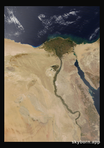 The Earth on 30 April 2015 · Nile Delta and Sinai
