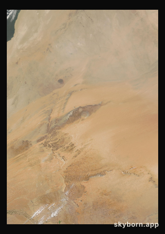 The Earth on 4 June 2015 · Eye of the Sahara, Mauritania