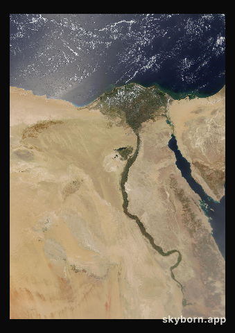 The Earth on 10 June 2015 · Nile Delta and Sinai