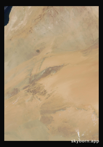 The Earth on 15 June 2015 · Eye of the Sahara, Mauritania