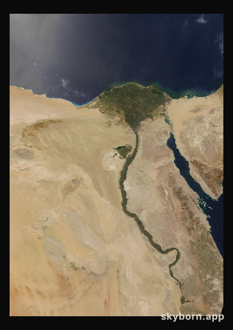 The Earth on 17 June 2015 · Nile Delta and Sinai