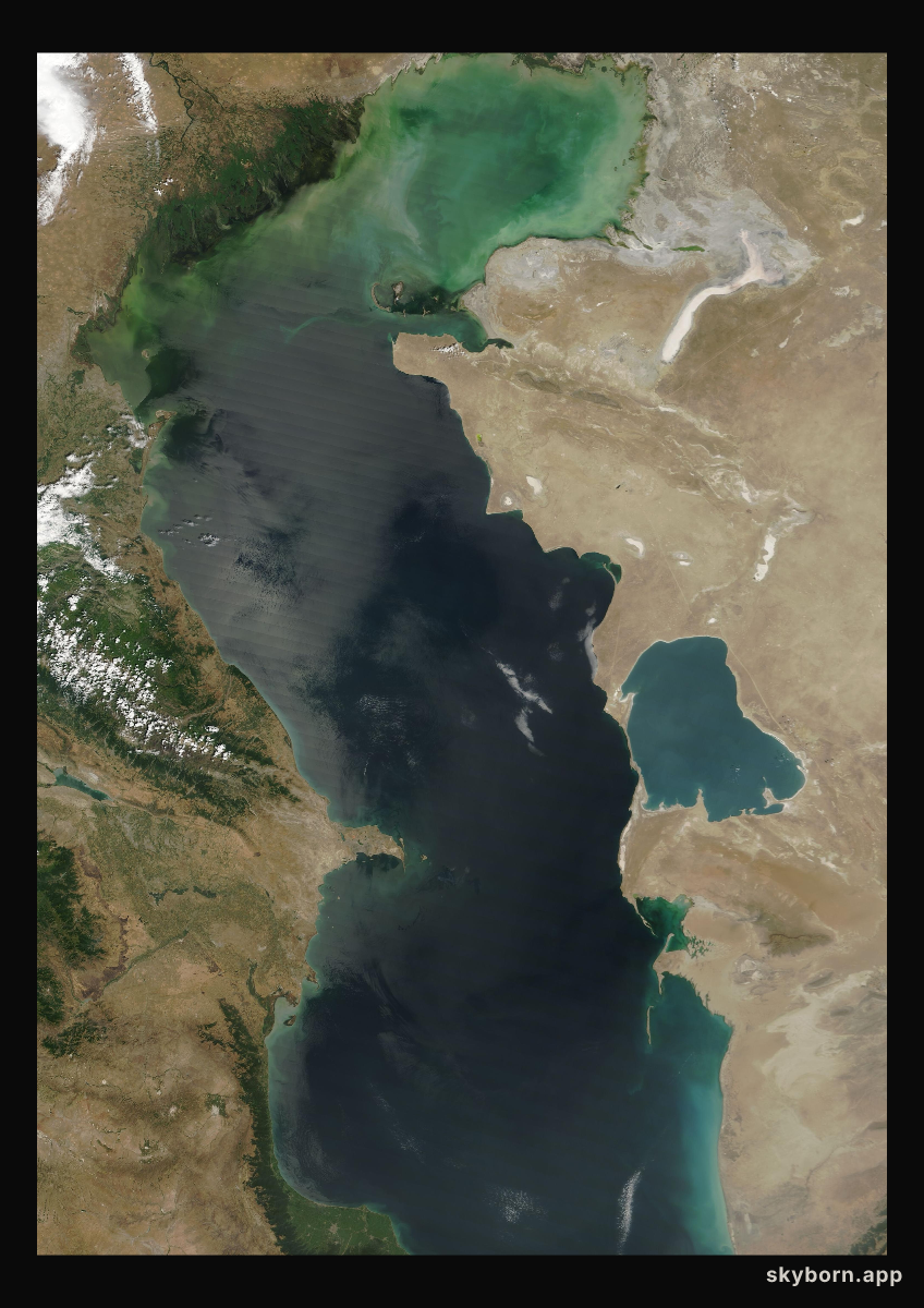 The Earth on 29 June 2015 · Caspian Sea