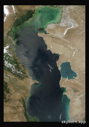 The Earth on 29 June 2015 · Caspian Sea
