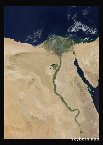 The Earth on 4 July 2015 · Nile Delta and Sinai