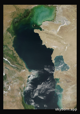 The Earth on 5 July 2015 · Caspian Sea
