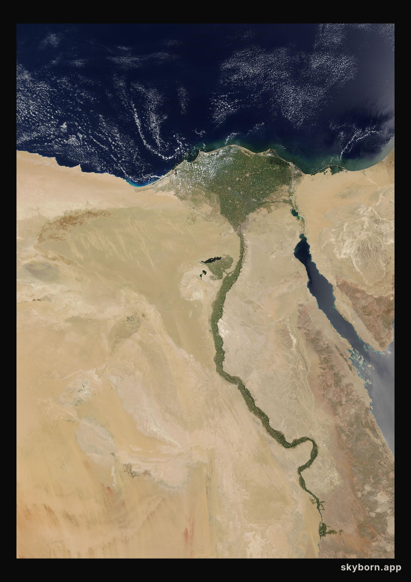 The Earth on 9 July 2015 · Nile Delta and Sinai
