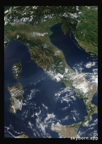The Earth on 10 July 2015 · Italy and the Adriatic