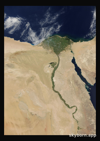 The Earth on 11 July 2015 · Nile Delta and Sinai