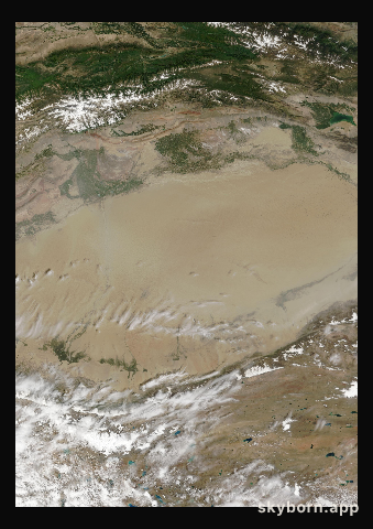 The Earth on 12 July 2015 · Taklamakan Desert