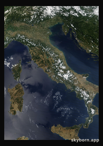 The Earth on 14 July 2015 · Italy and the Adriatic